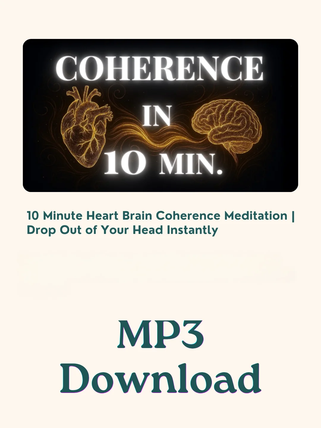 FREE 10 Minute Heart Brain Coherence Meditation product image (1)