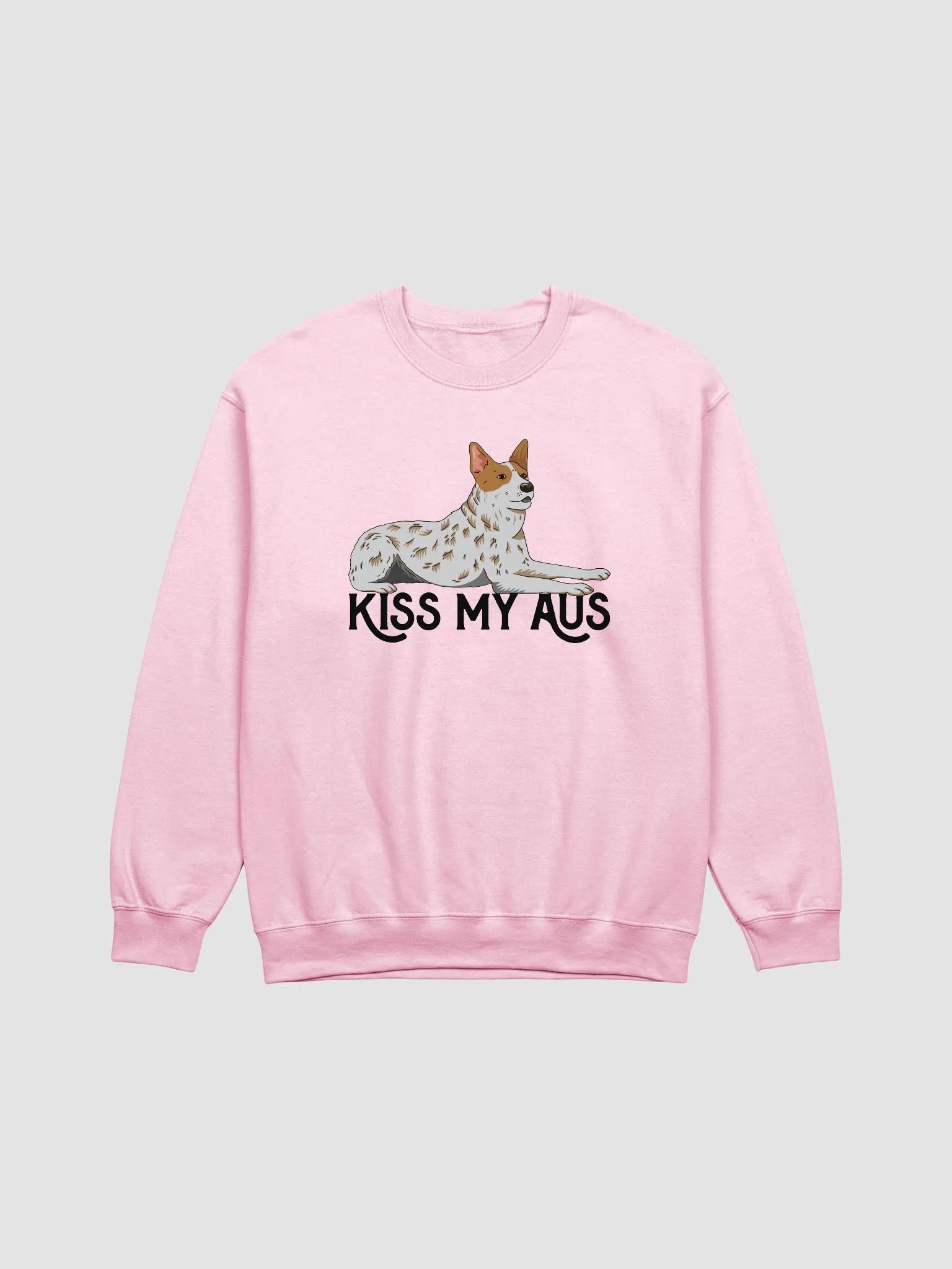 Kiss My Aus Sweatshirt of an Australian Cattle Dog | Funny Shirt for Red Heeler and Herding Dog Owners product image (1)