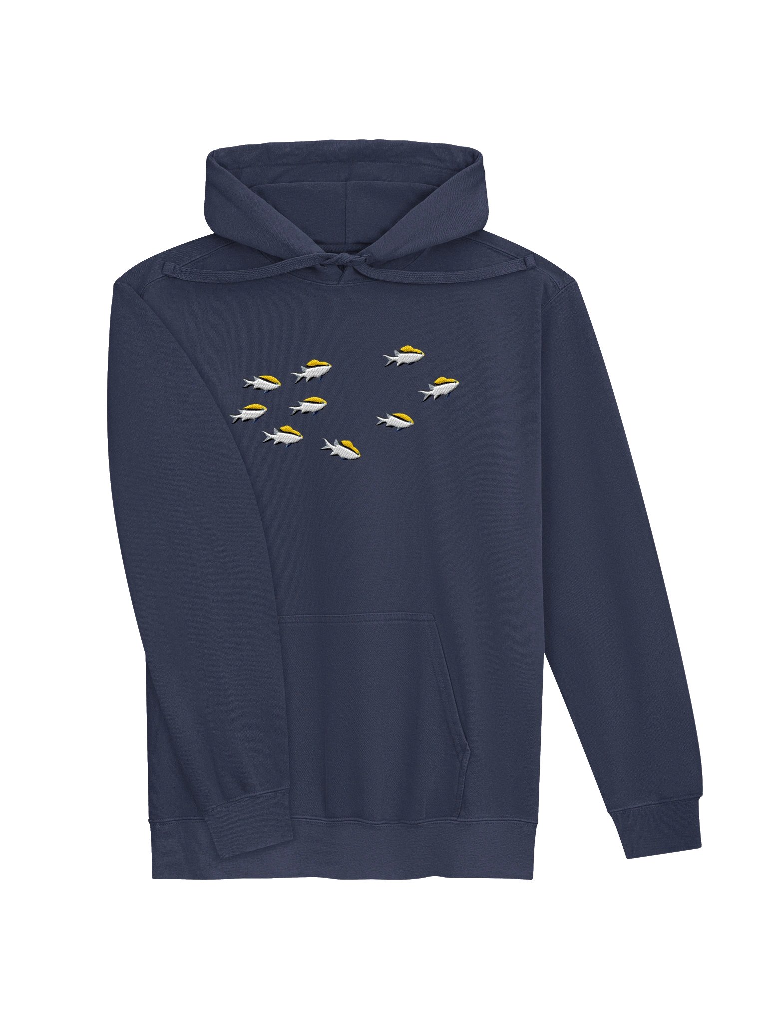 A School of Barrier Reef Chromis Embroidered Premium Hoodie | Saltwater Reef Aquarium Fish & Marine Life Apparel product image (6)