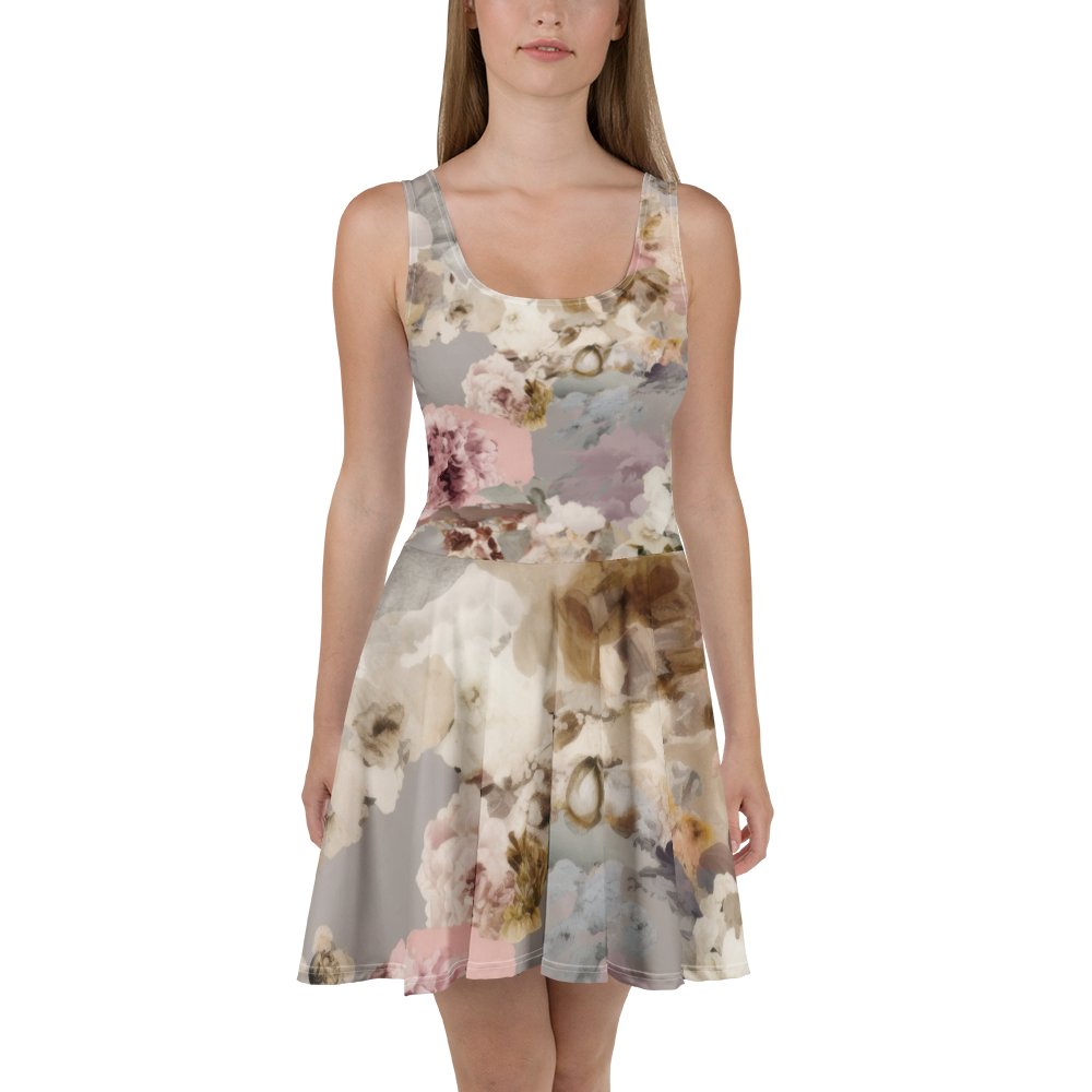 Dreamy Floral Clouds Skater Dress product image (2)