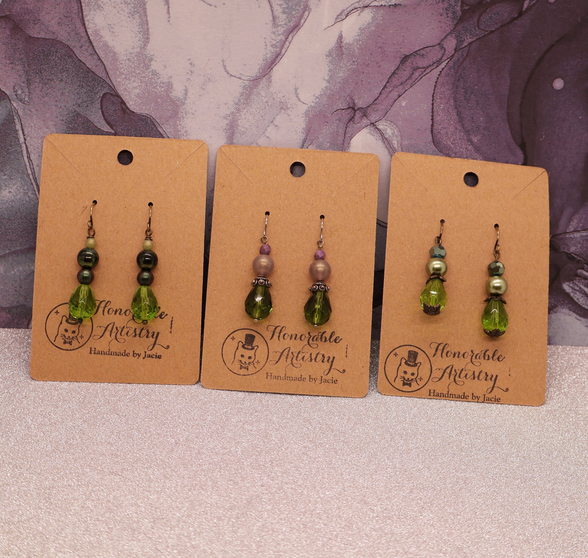 Green Drop Earrings product image (1)