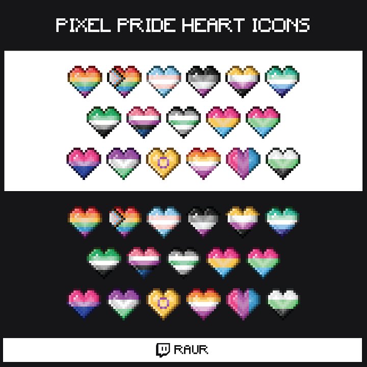 Twitch Pixel Pride - Sub/Bit Badges & Emotes product image (1)