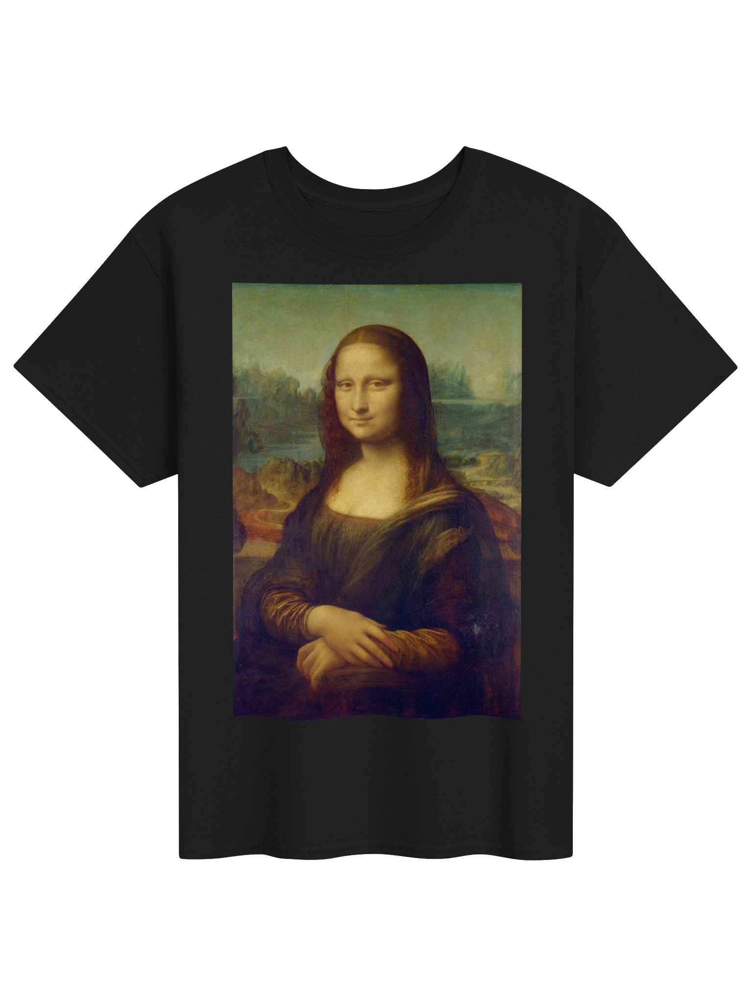 Masterpiece Mona Lisa-Inspired Folded Hands Portrait Tee product image (1)