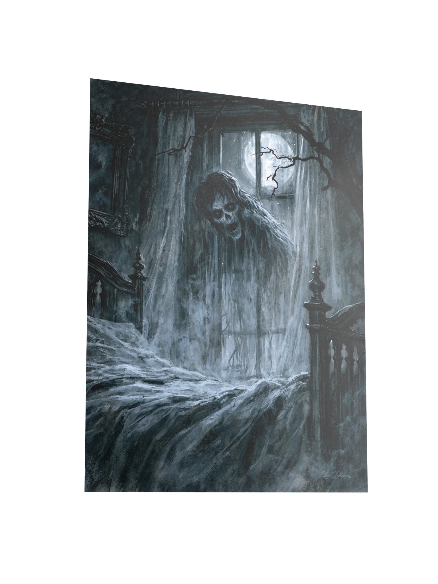 Haunted Bedroom Art Print — A Visitor After Midnight product image (3)