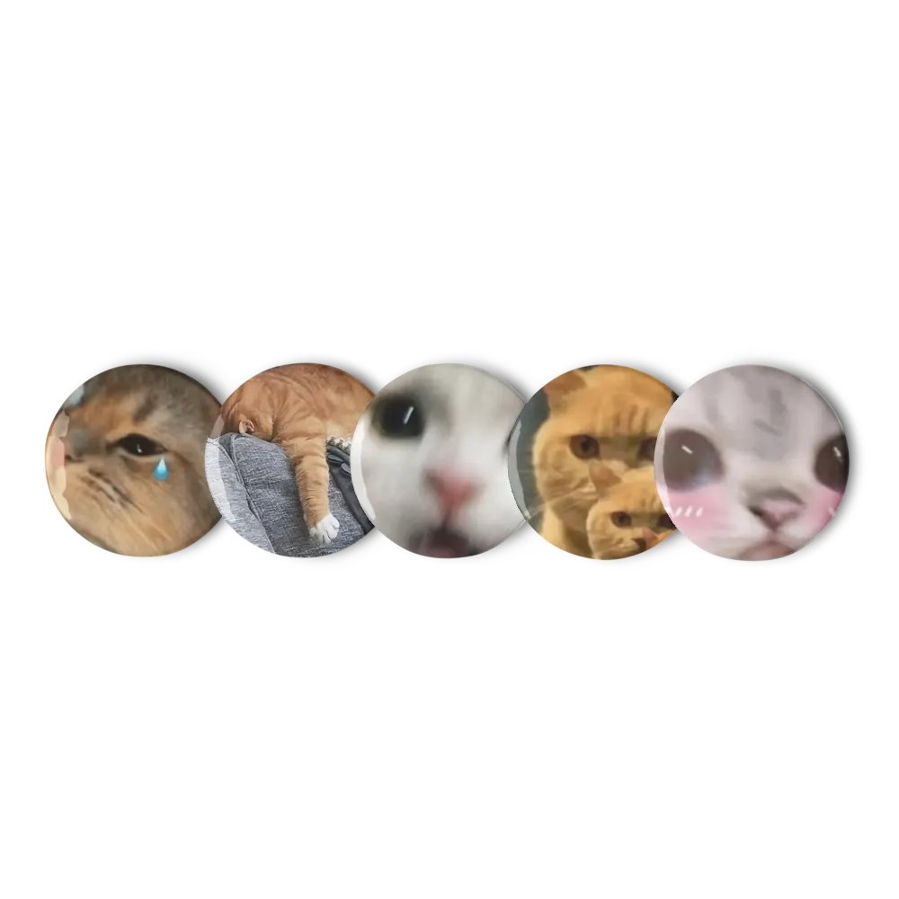 Set of Pin Buttons: Meme Cats 10 product image (9)