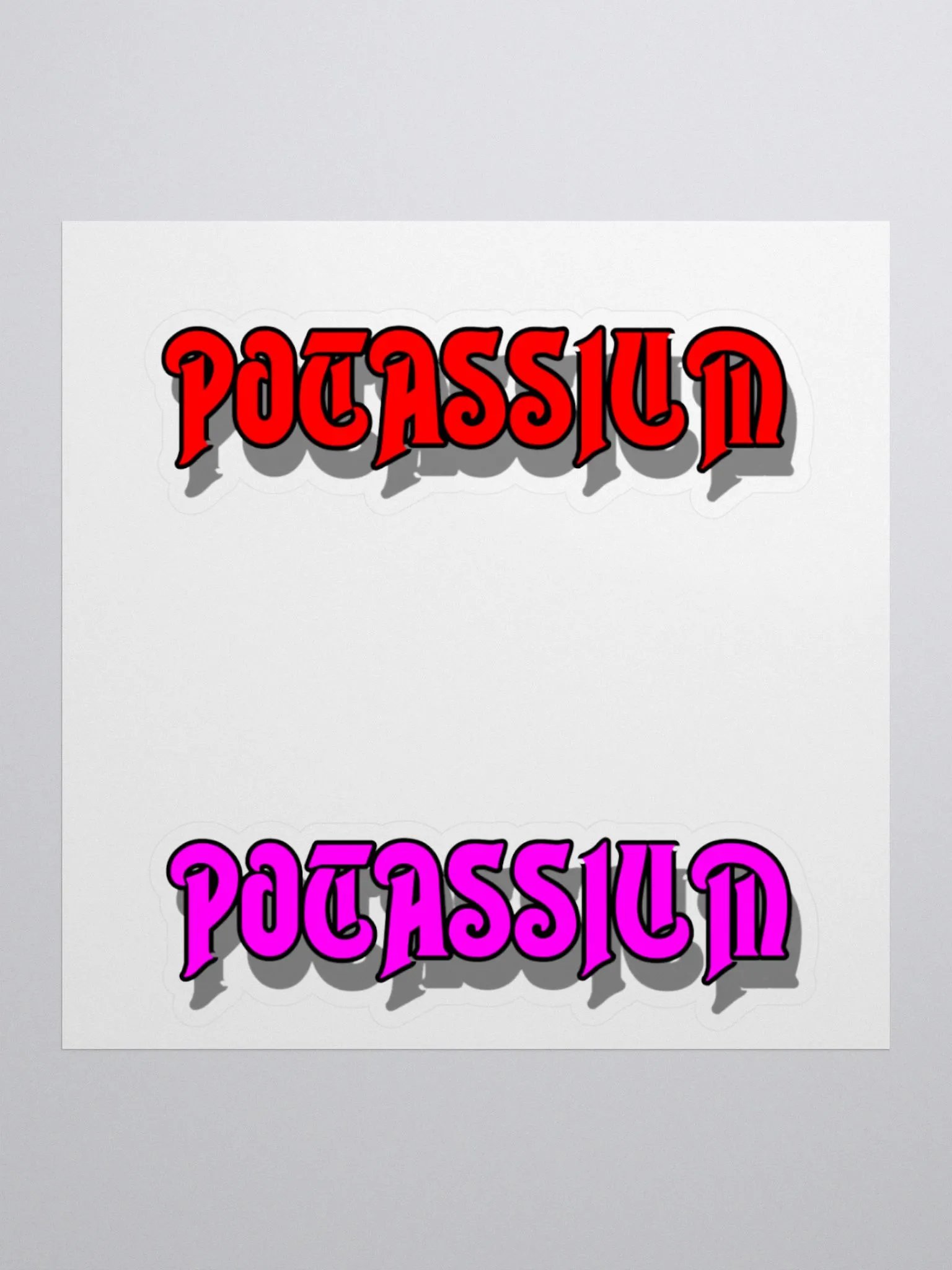Potassium logo sticker sheet product image (1)