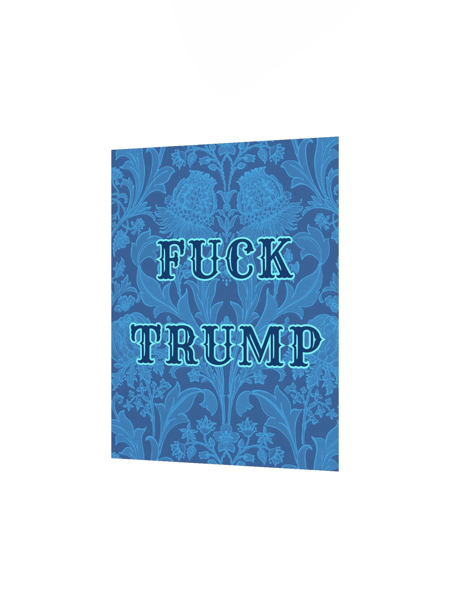 F*ck Trump Blue Vintage Wallpaper Print product image (4)