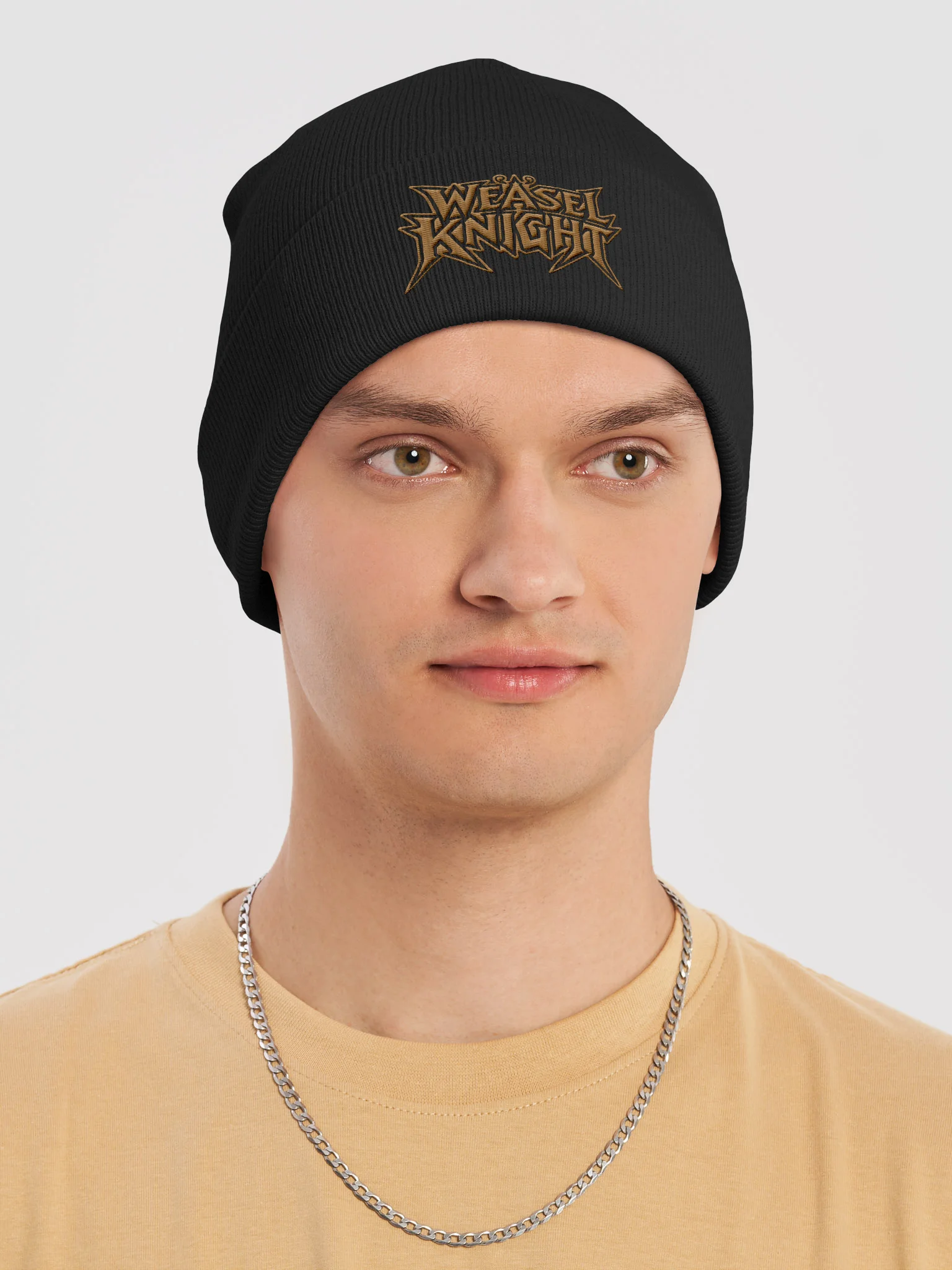 Weasel Knight - Metal Logo Beanie product image (6)