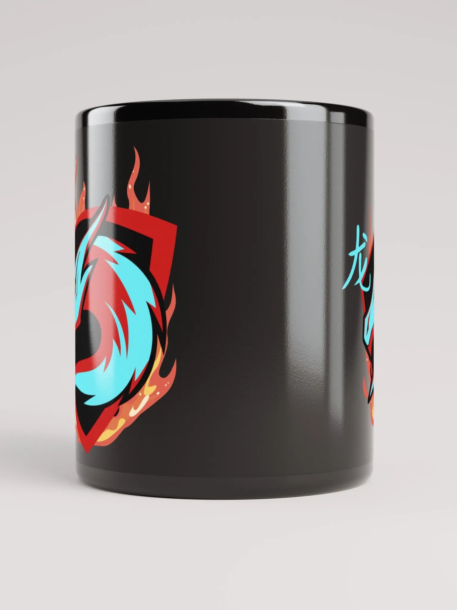 Dragon Emblem Black Glossy Mug product image (3)