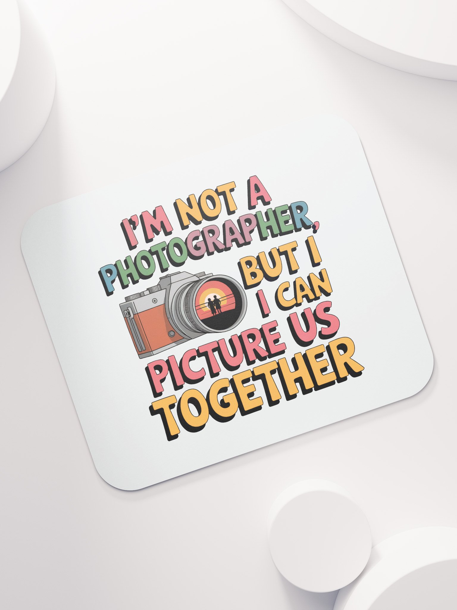 Photographer Valentine's Day Mouse Pad | I Can Picture Us Together | Funny Camera Pun Desk Accessory product image (7)