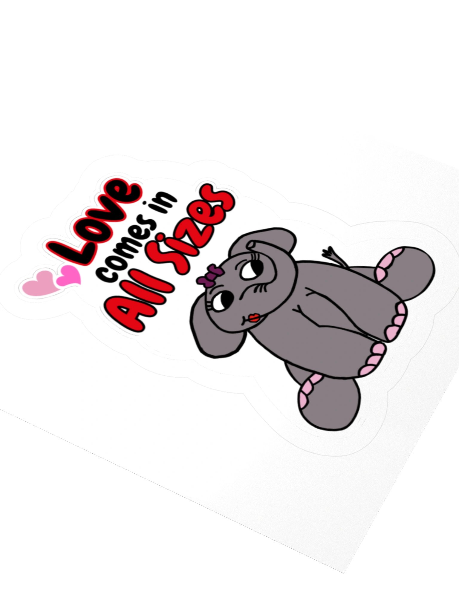 Love Comes in All Sizes Elephant Sticker product image (6)