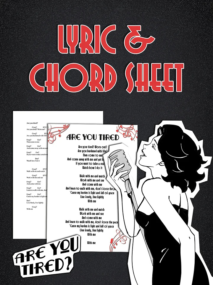 Are You Tired Lyrics & Chord Sheets product image (1)