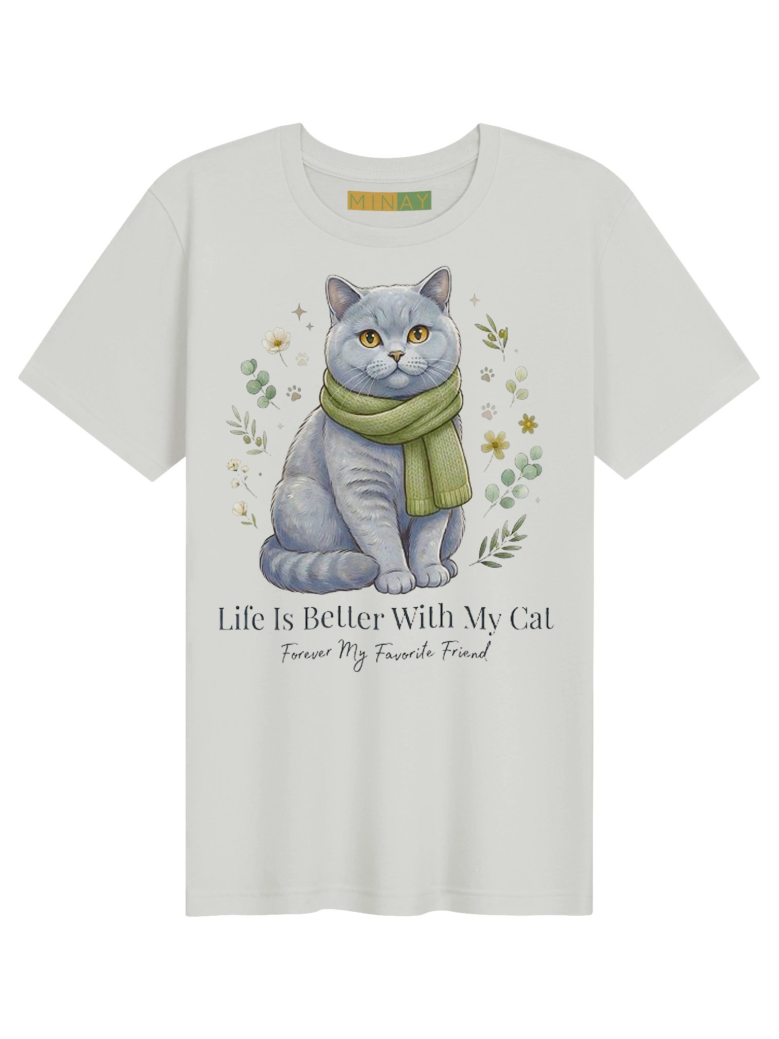 Life Is Better With My Cat Aesthetic Graphic Tee product image (2)