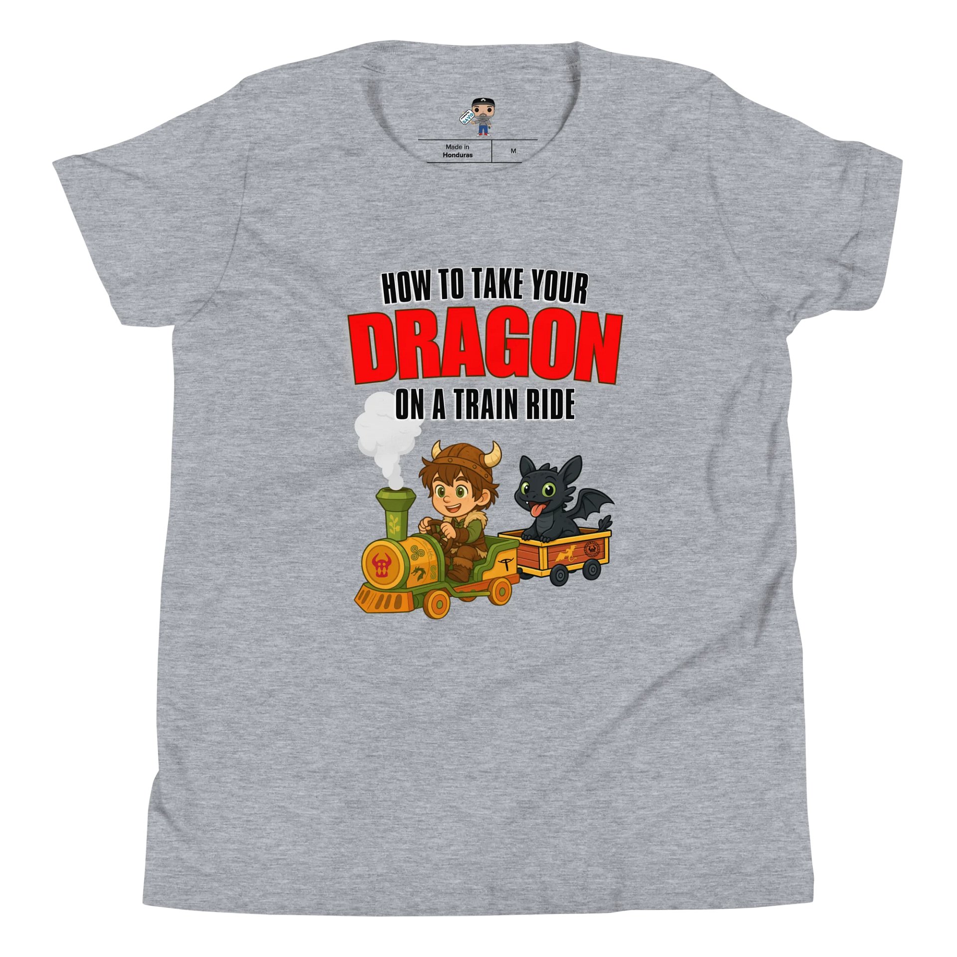 HOW TO TAKE YOUR DRAGON ON A TRAIN RIDE - YOUTH TEE product image (1)