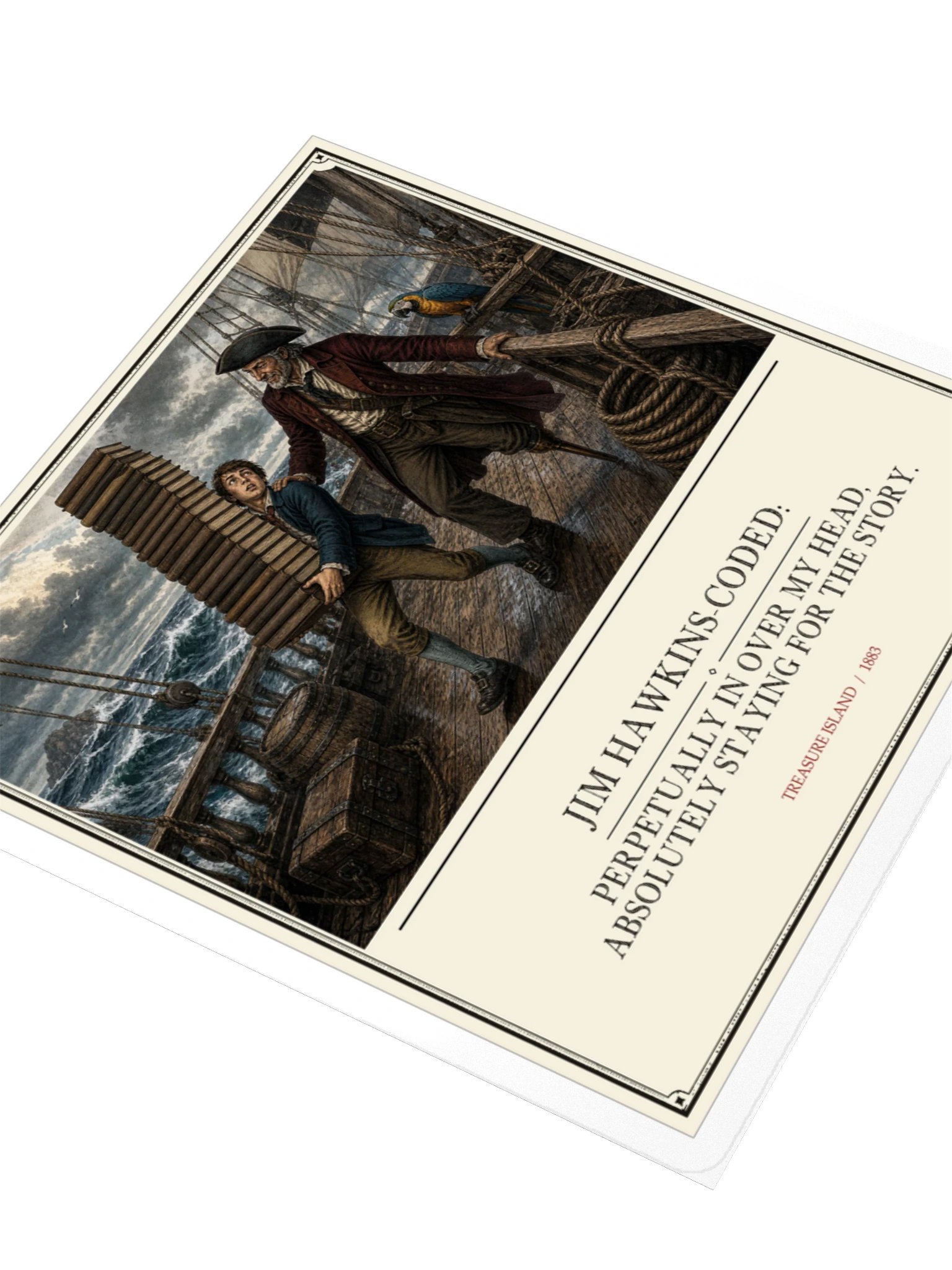 Jim Hawkins Coded Perpetually Over Head Absolutely -- Treasure Island Sticker product image (3)