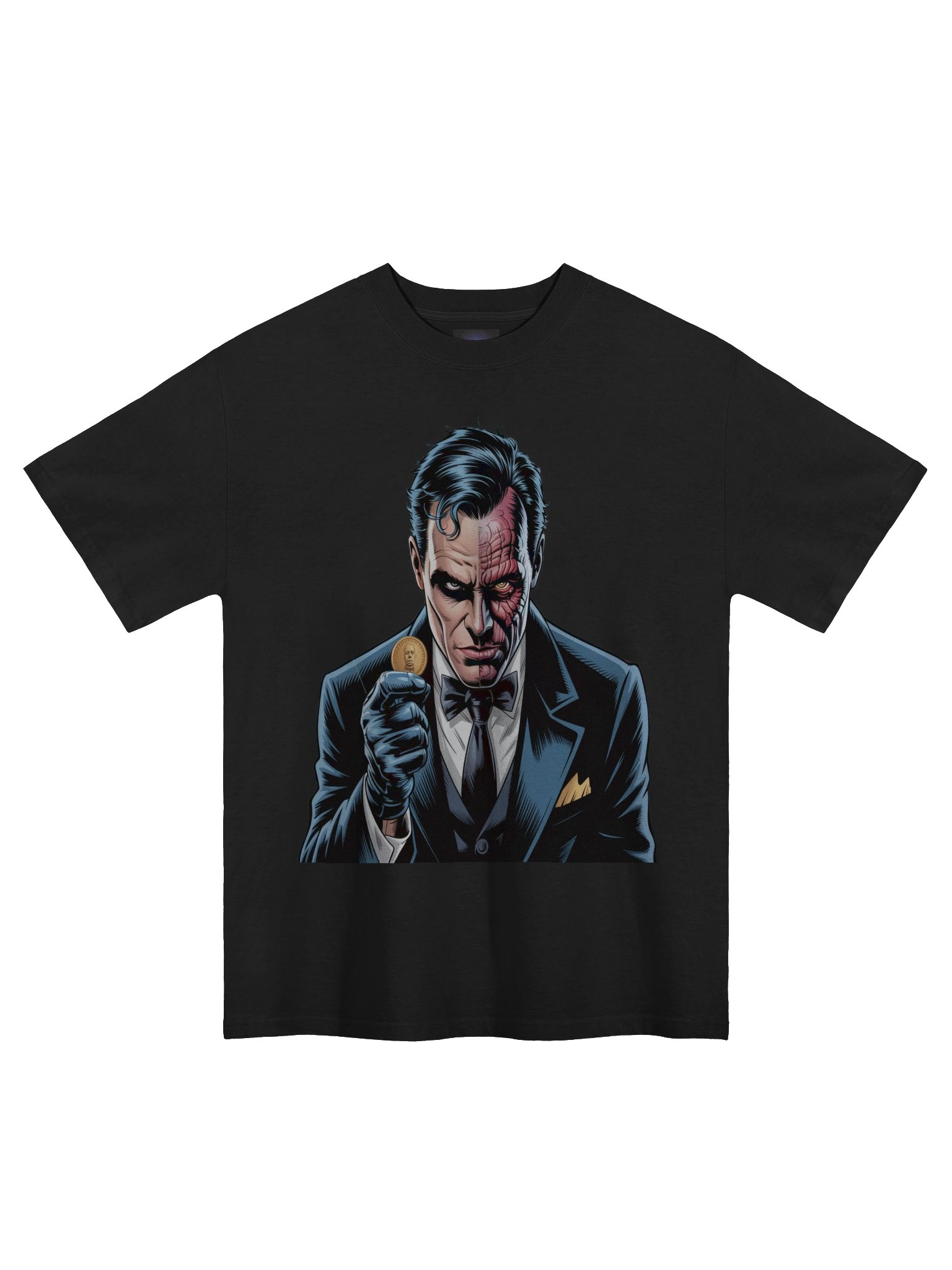 Two-Face Fortune's Flip Oversized Faded T-Shirt product image (3)