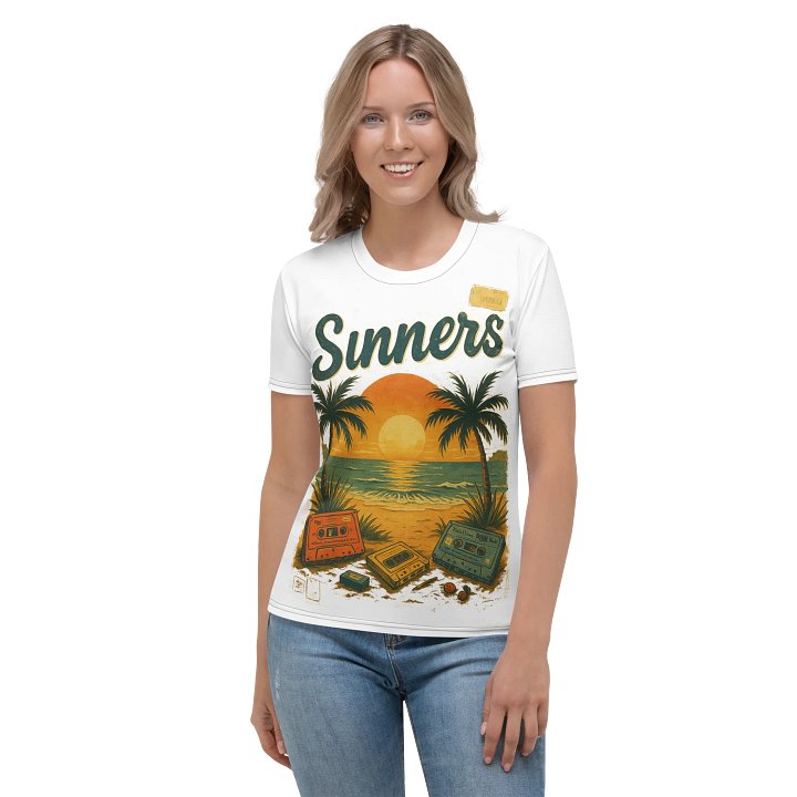 Lo-Fi Summer Sinners – Retro Cassette Sunset Art with an Edge product image (1)