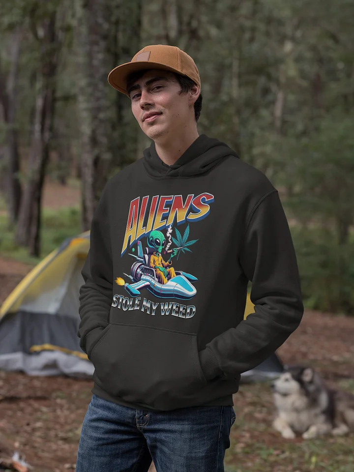 Aliens Stole My Weed - Out of this World - Stoner Style | Unisex Premium Hoodie product image (2)