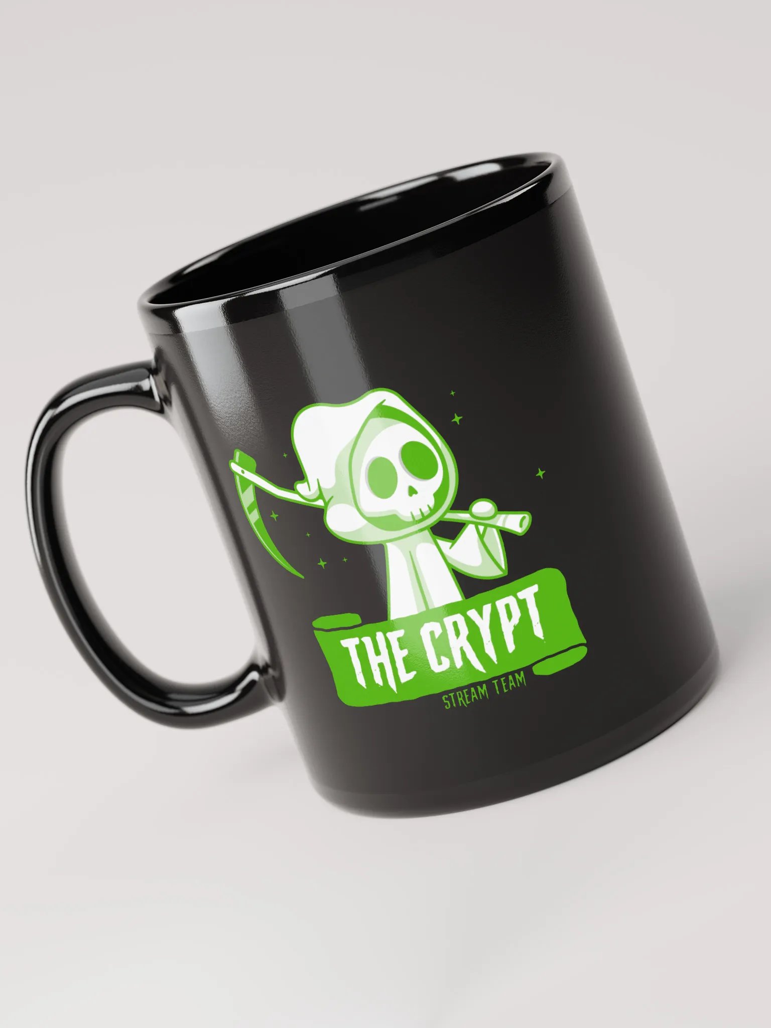 The Crypt Stream Team - Black Mug (lime) product image (3)