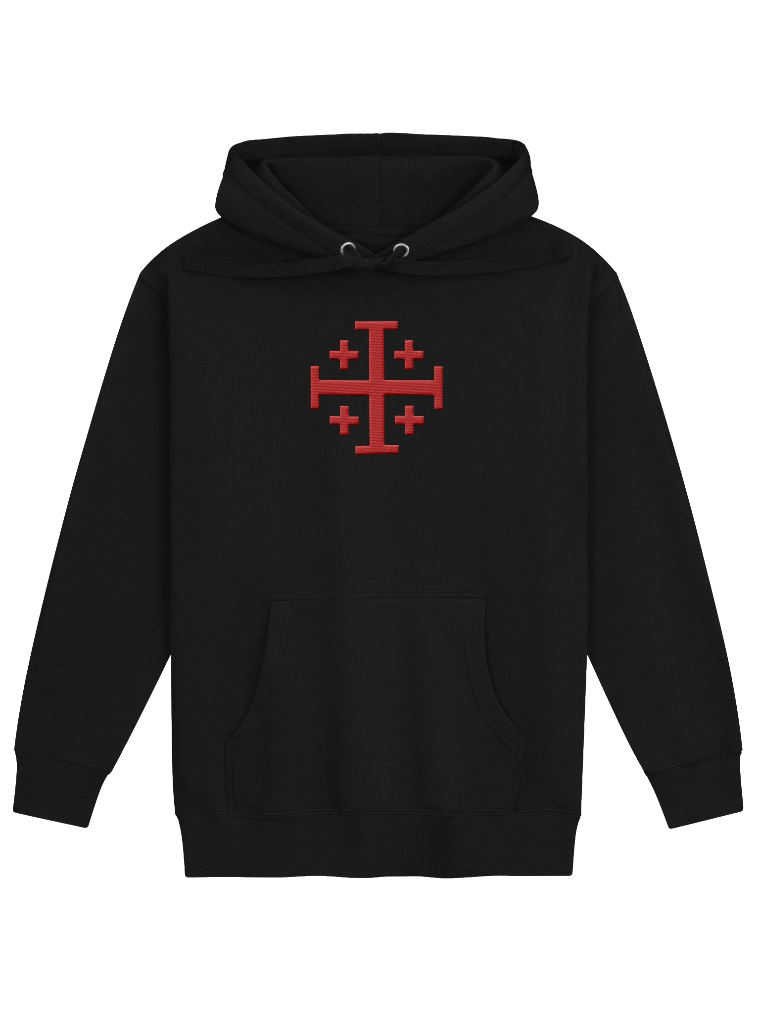 Crusader Cross Hoodie, Jerusalem Cross Embroidered Hoodie, Christian Gifts for Men, Knights Templar product image (8)