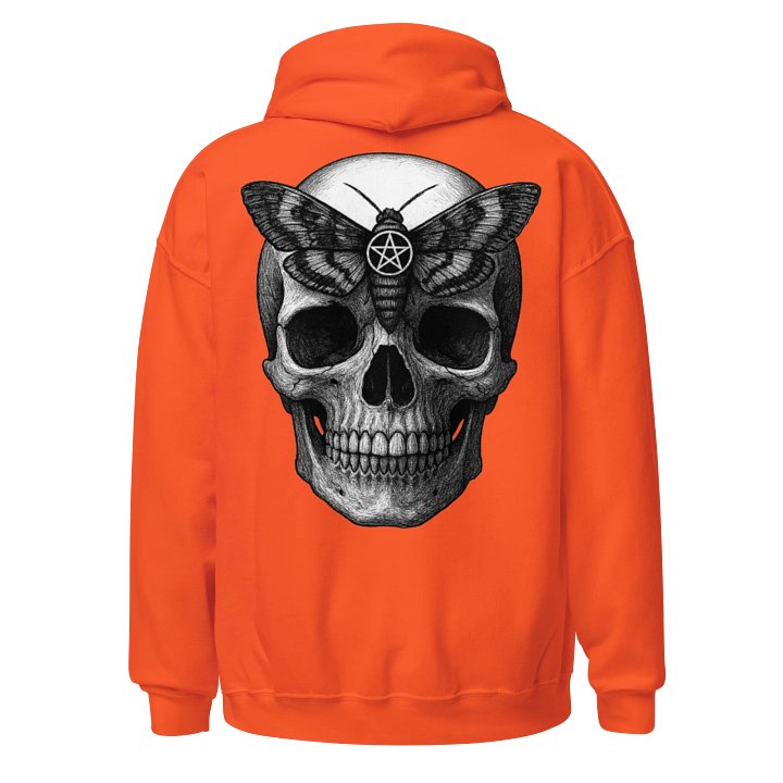Skull Moth Hoodie (Orange) product image (1)