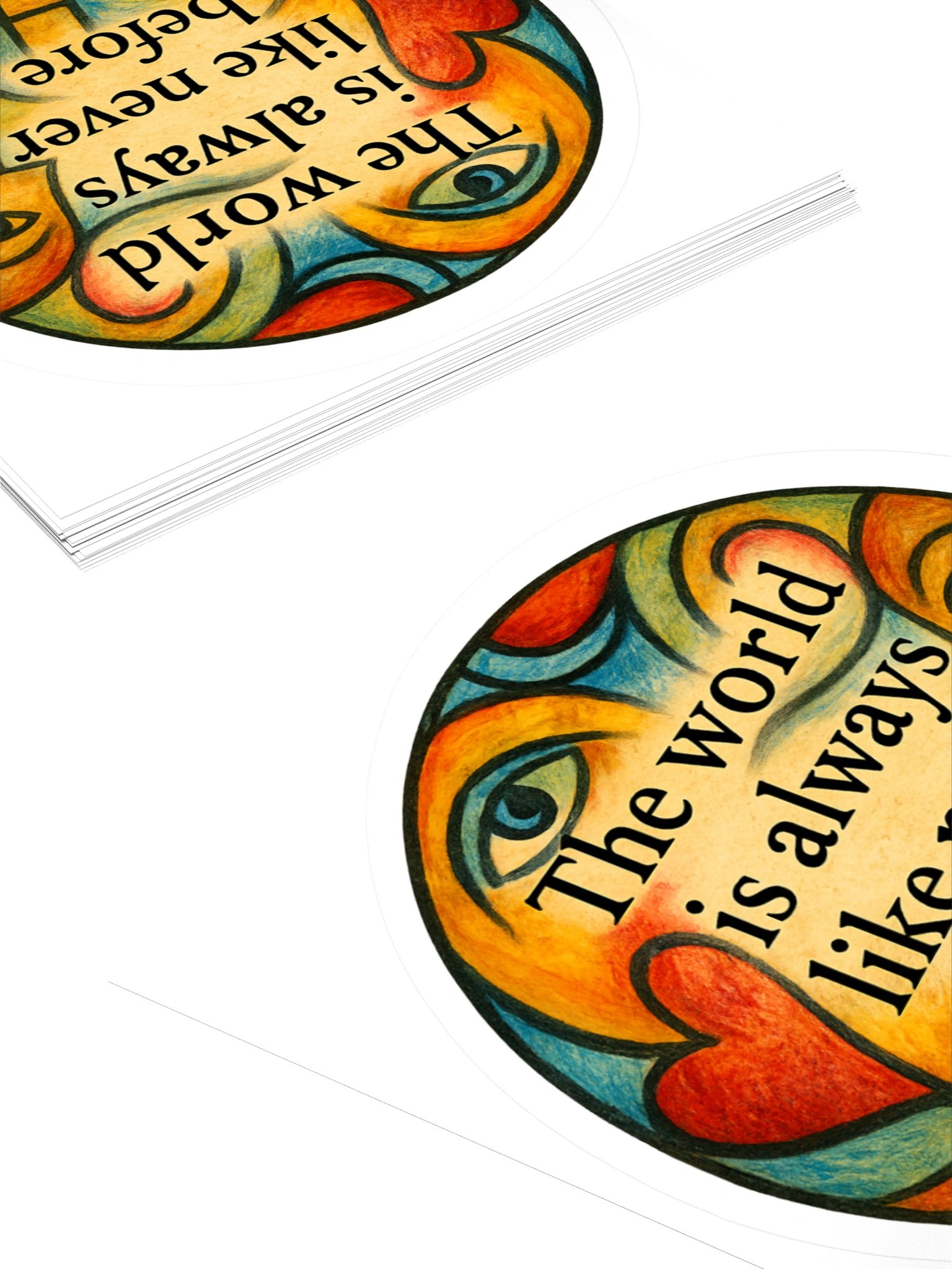 "The World Is Always Like Never Before" – Abstract Art Sticker product image (10)