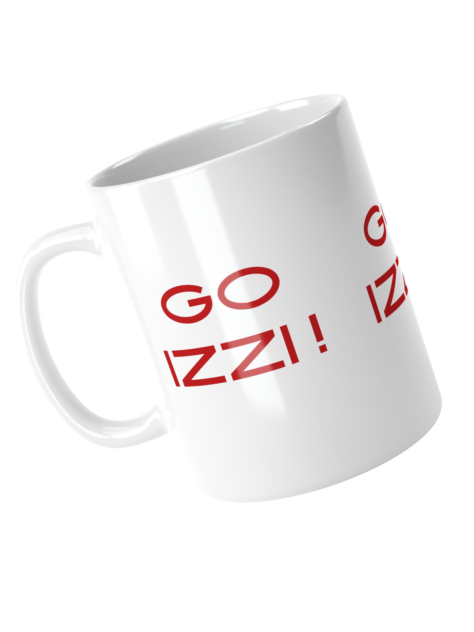 Go Izzi! - White Mug with Red Letters product image (1)