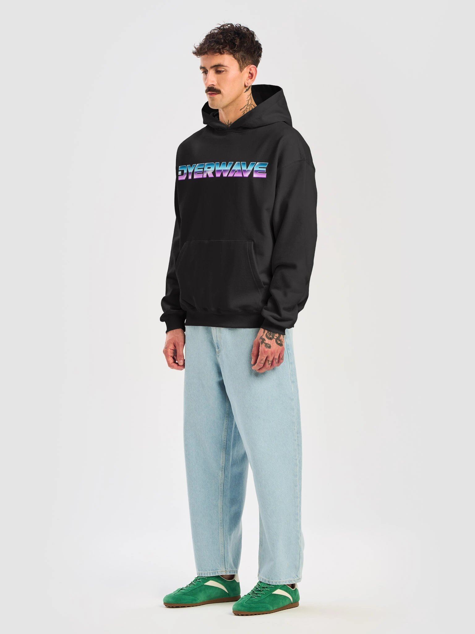 Dyerwave Text Heavyweight Black Hoodie v2 product image (7)