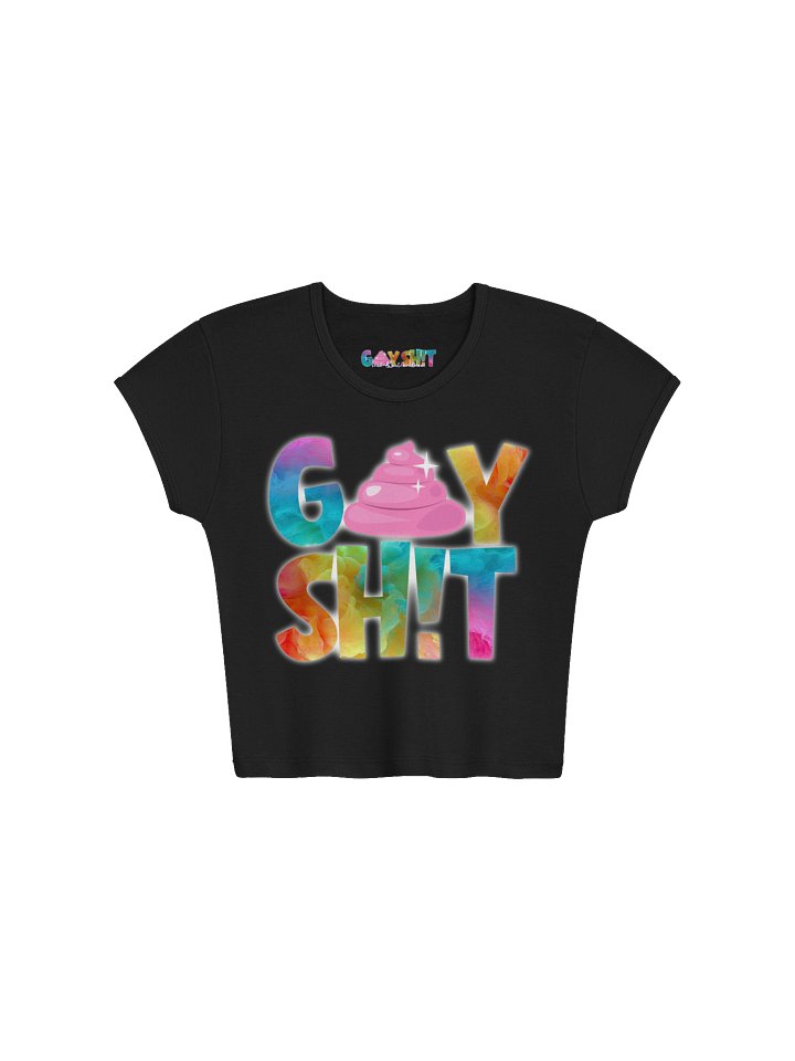 GAY SH!T Ribbed Baby Tee Crop Top product image (1)