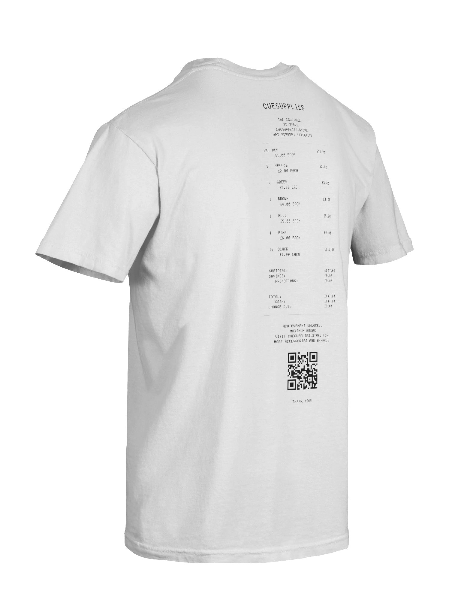 CUESUPPLIES Receipt Tee product image (6)