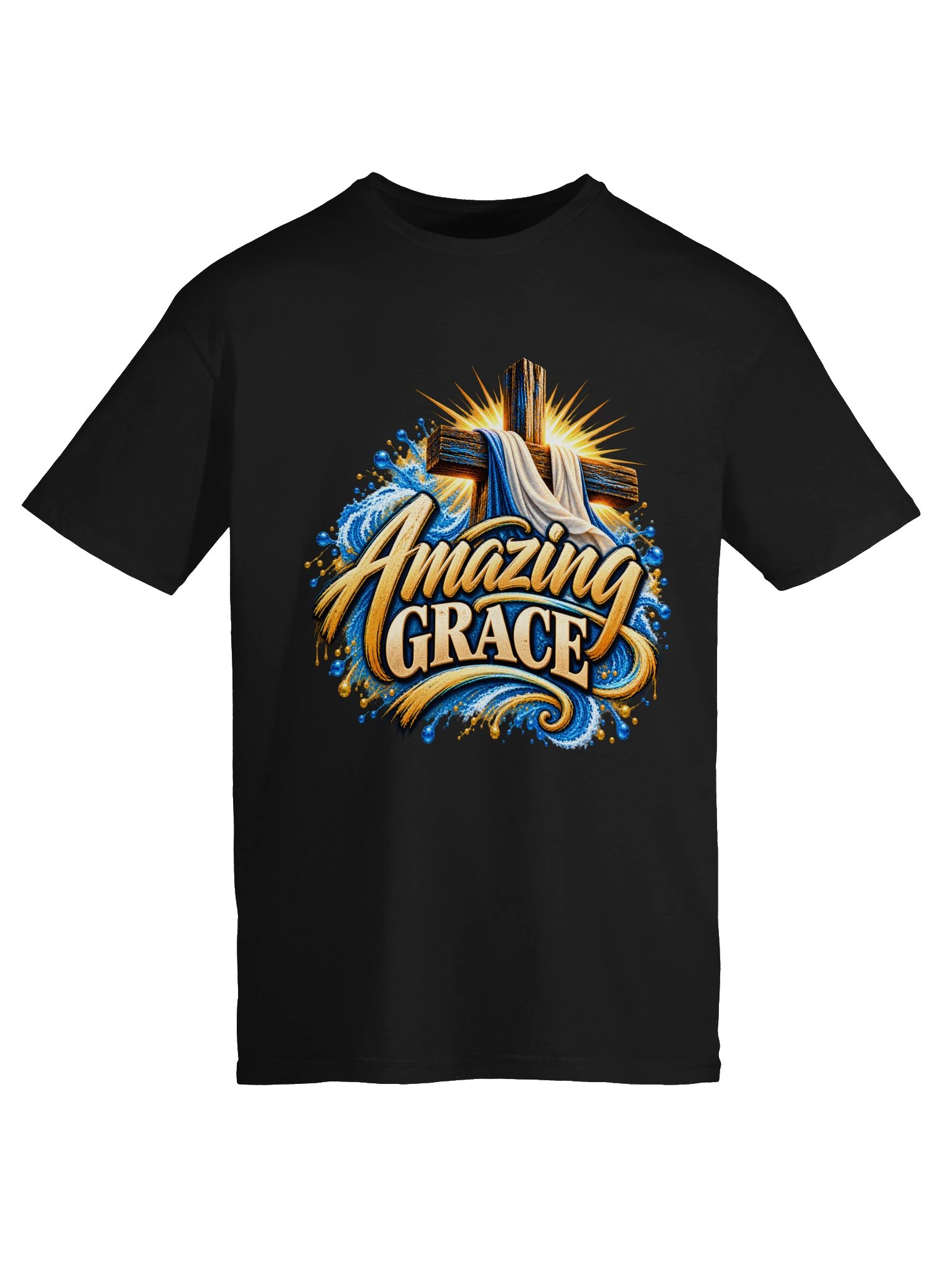 Amazing Grace Cross Christian T-Shirt product image (37)