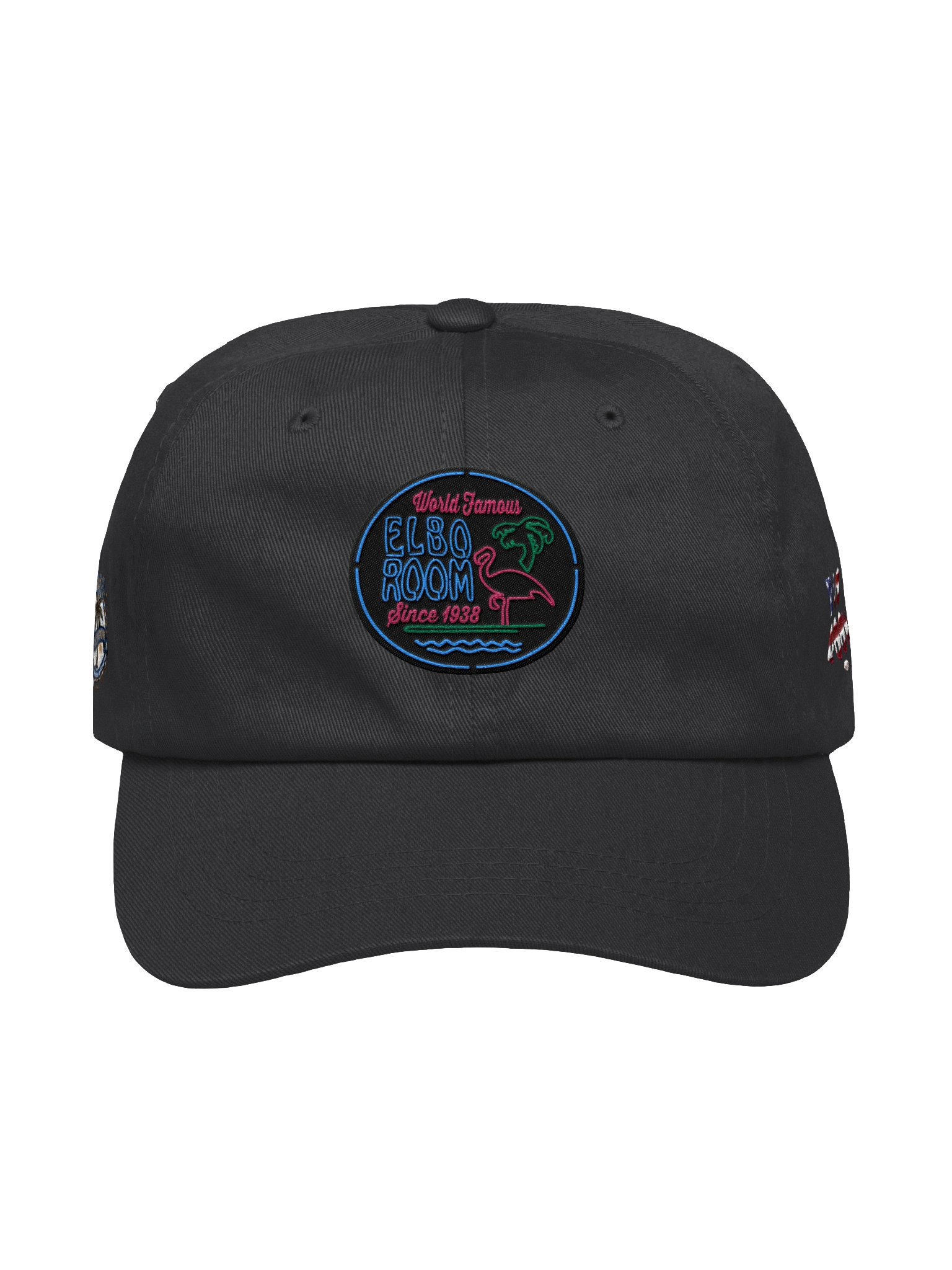 Elbo Room World Famous Neon Flamingo Dad Hat | Classic Black Edition product image (2)
