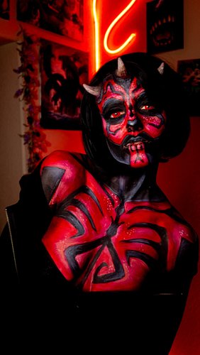 May the 4th be with you! ❤️🤖 
HAPPY STAR WARS DAY!!
.
👁️ @colouredcontacts 
🎨 @mehronmakeup