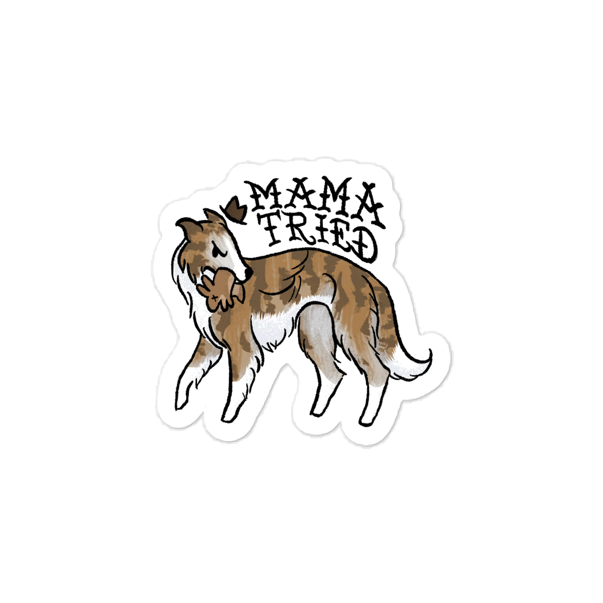 Mama Tried Sticker - Irish Marked Dorito Brindle product image (1)