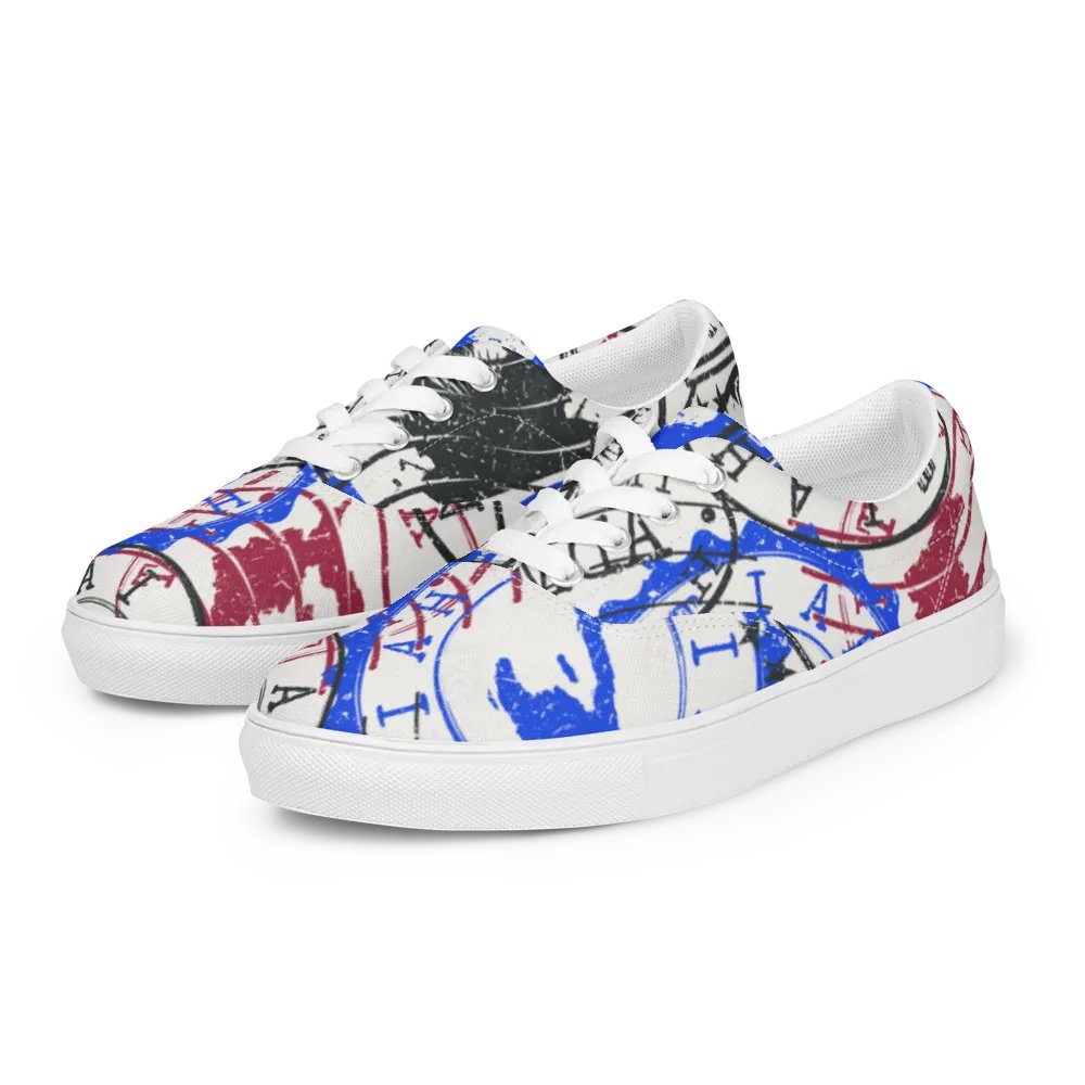 Haitian Stamp Collection Men's Canvas Shoes product image (5)
