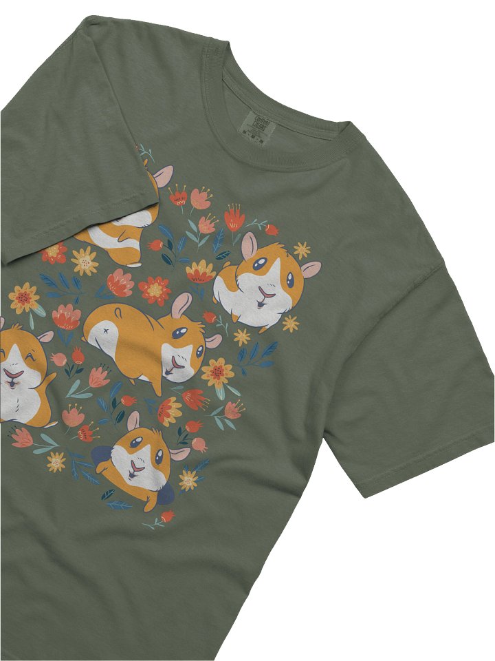 Cottagecore Guinea Pig Floral Shirt – Cute Guinea Pig Graphic Tee, Cozy Animal Aesthetic product image (42)