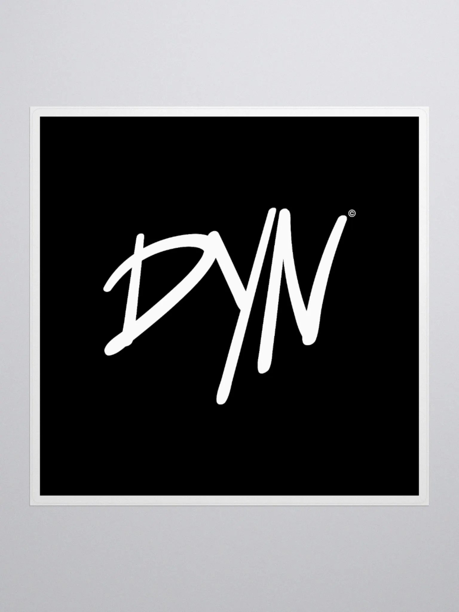 DYN Logo Sticker (White) product image (1)