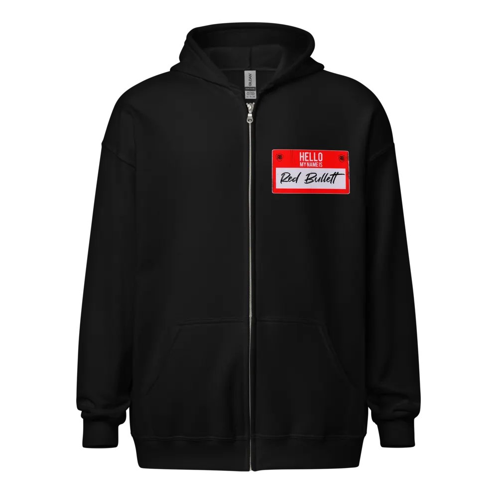 Red Bullett Name Tag Zip-Up Hoodie product image (1)