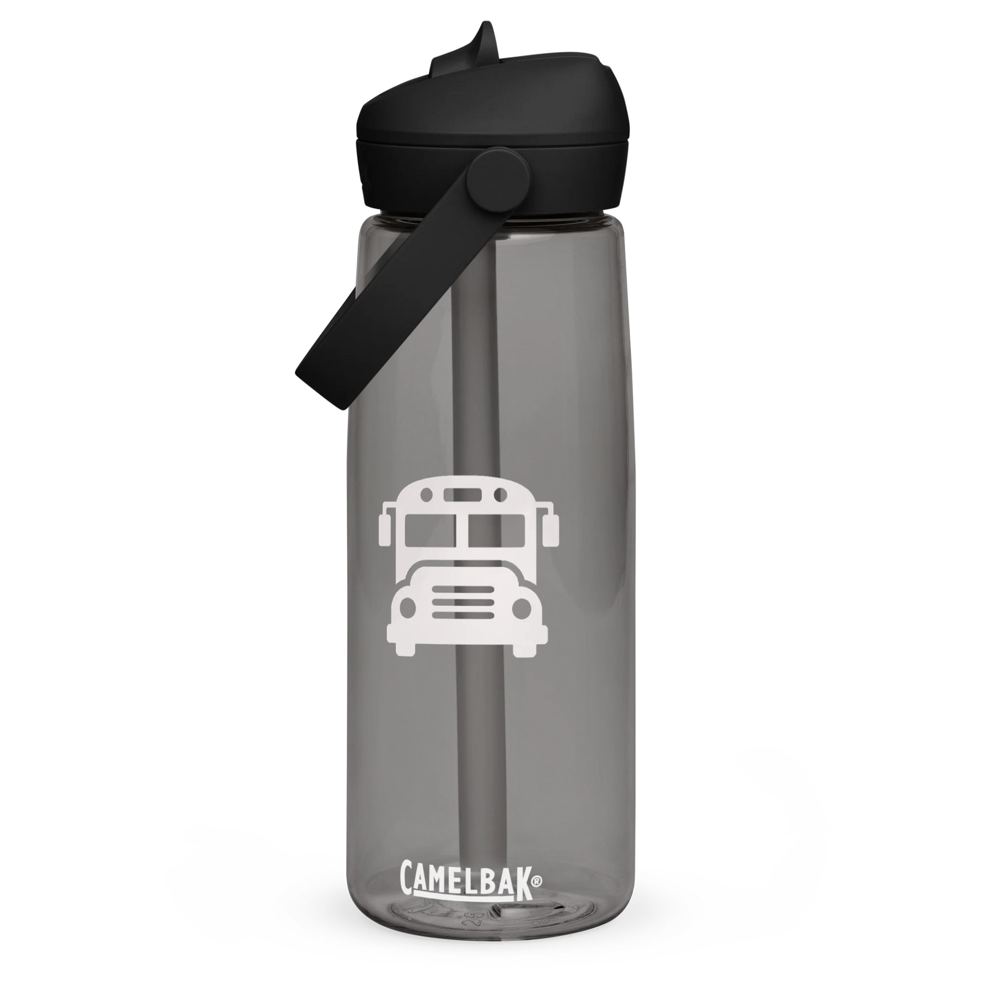 School Bus Icon Flip Straw Water Bottle product image (3)