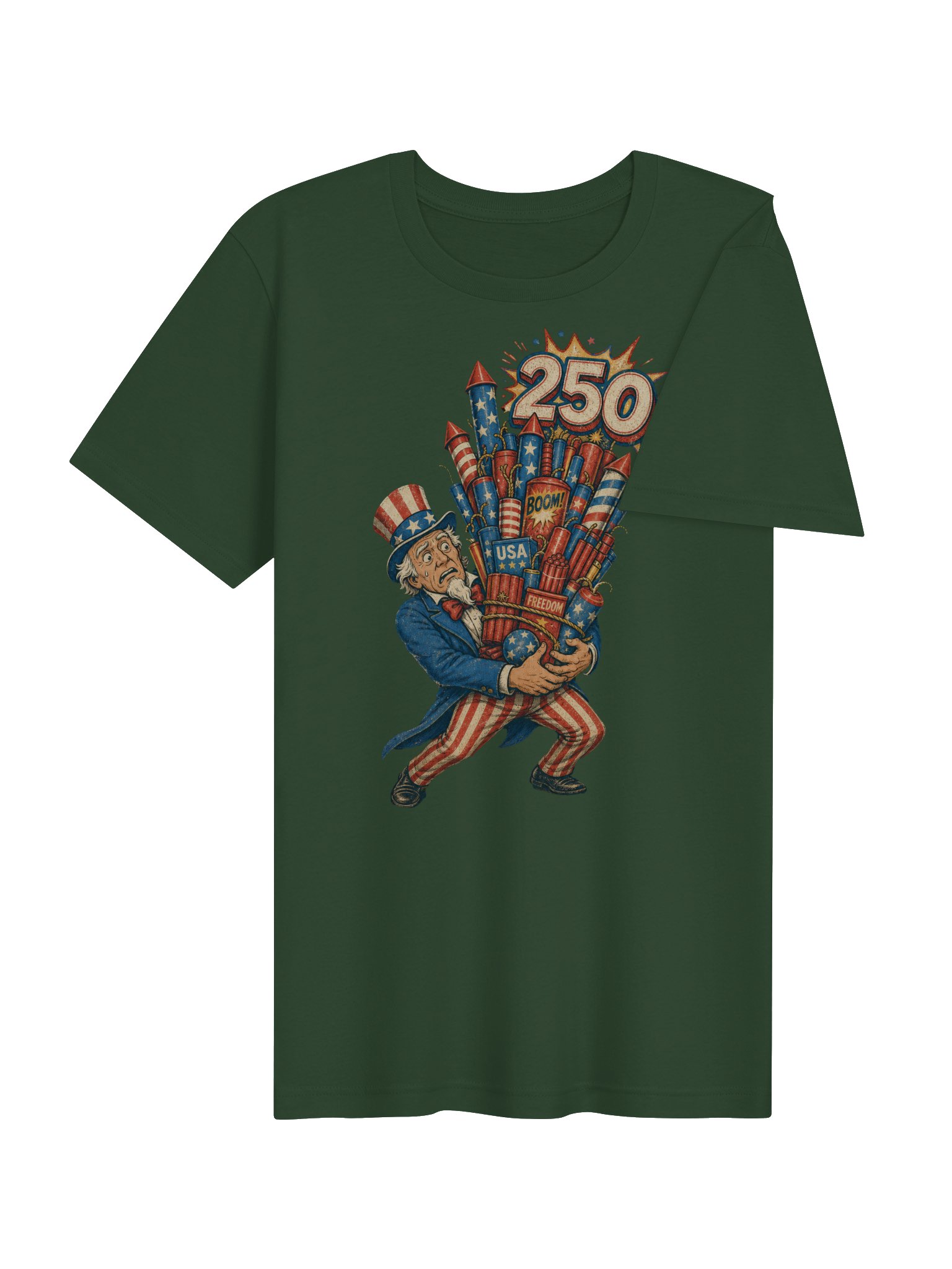 Uncle Sam USA 250 Fireworks Tee | USA T-Shirt product image (24)
