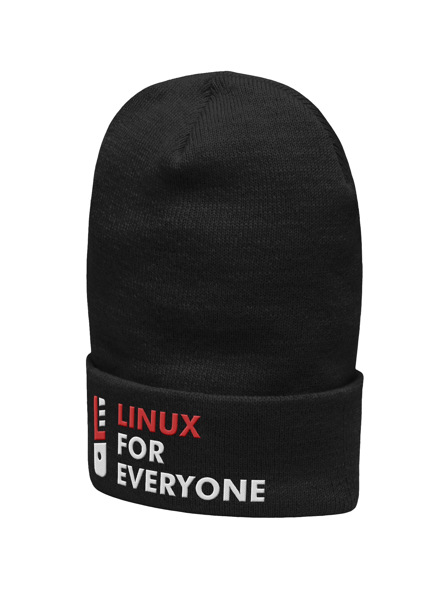 L4E Cuffed Beanie: Dark Mode Crimson product image (4)