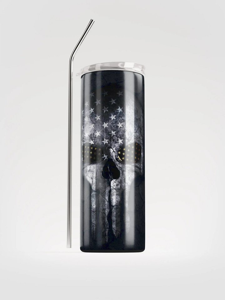 Patriotic Skull Stainless Steel Tumbler product image (1)