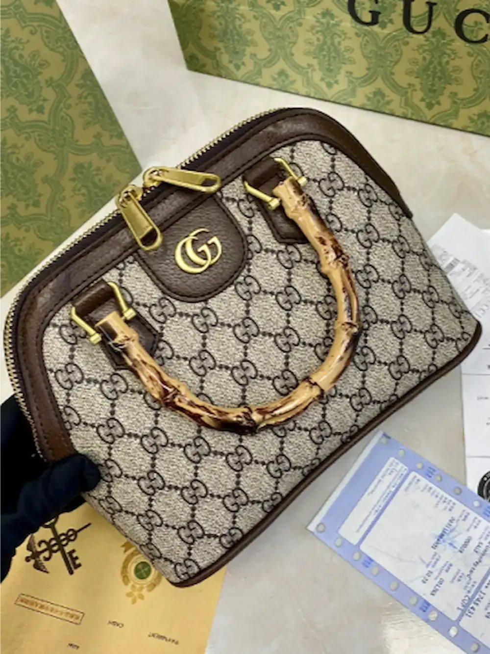 Gucci Diana Bamboo Handbagشنطة غوتشي بامبو نسائية فاخرة هاي كوالتي درجة أولى product image (4)