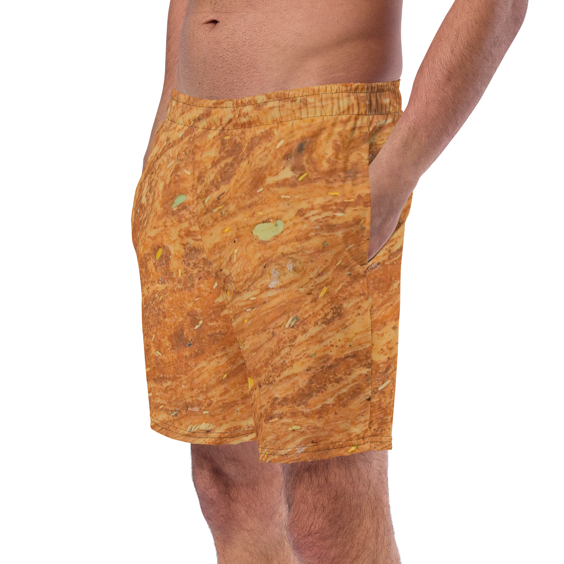 Terracotta Tea All-Over Print Swim Trunks | Quick-Dry Swim Shorts product image (2)