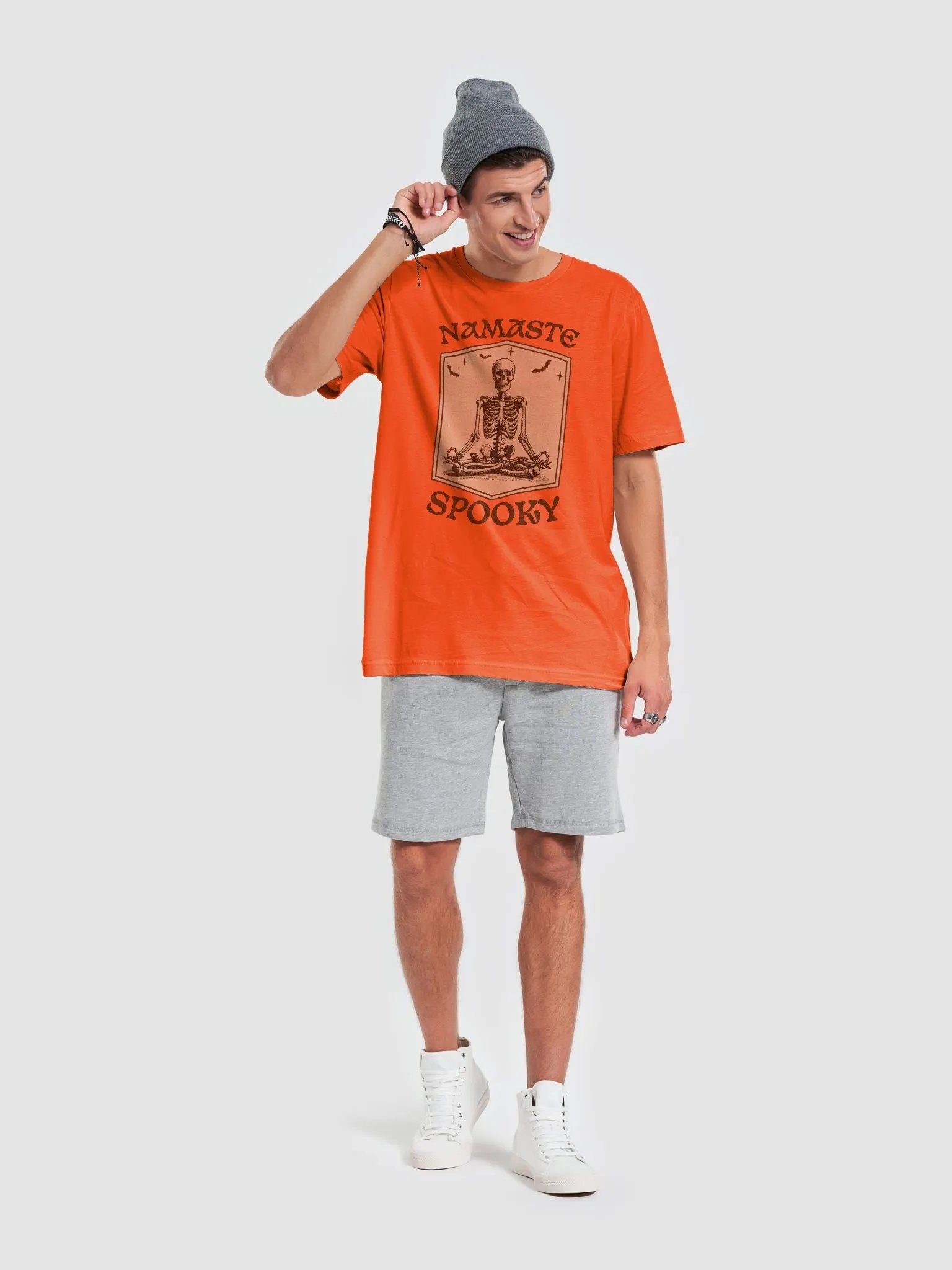 Namaste Spooky Halloween Skeleton Funny Yoga Shirt product image (26)