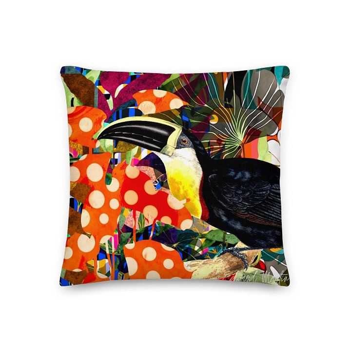 'Jungle Pop' by Edward Martin Premium Pillow product image (1)
