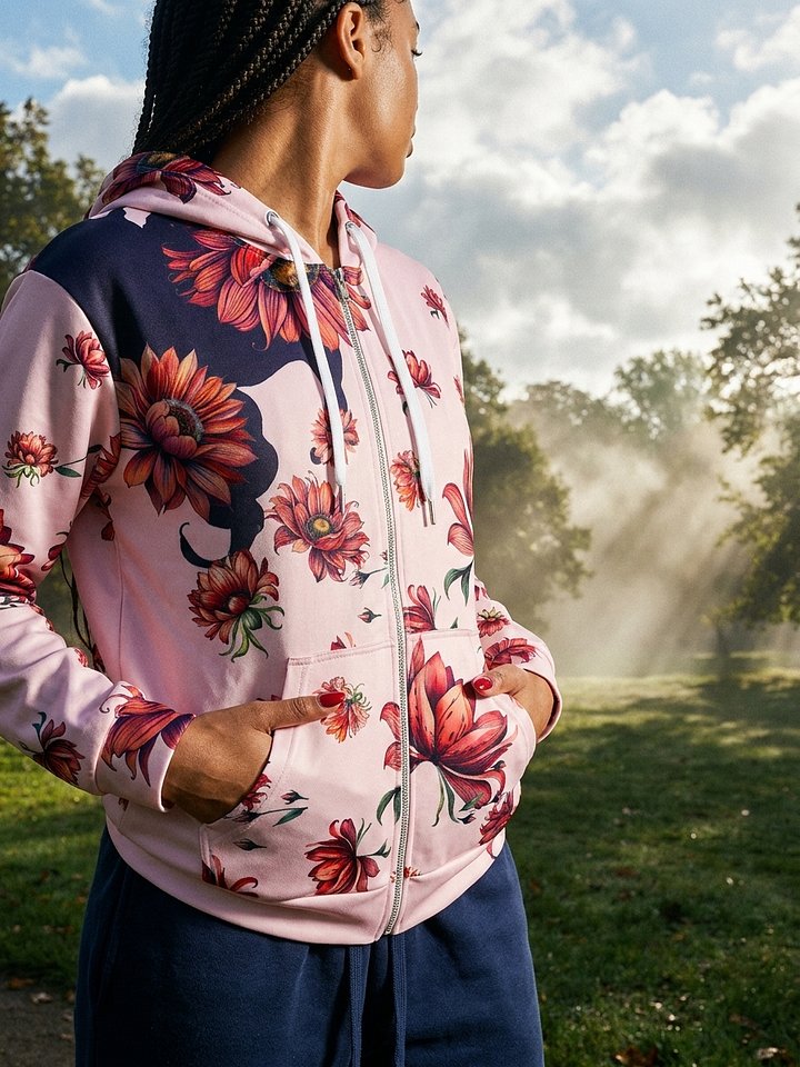 Flower thoughts-Recycled Unisex Zip Hoodie product image (1)