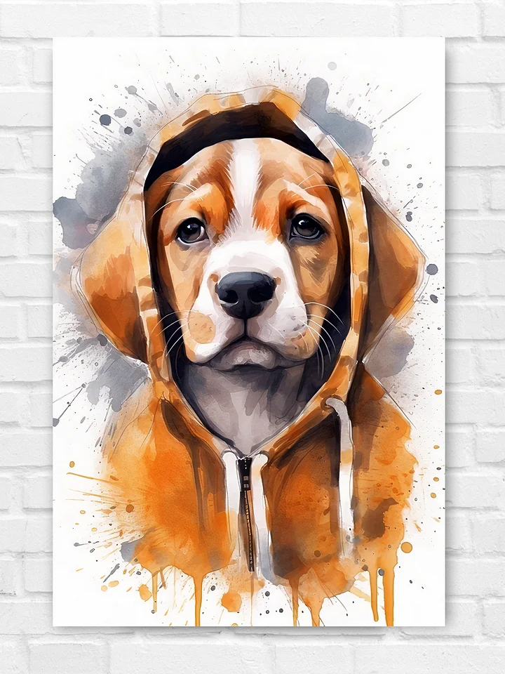 Splashy Puppy with hoodie New Digital Product product image (2)