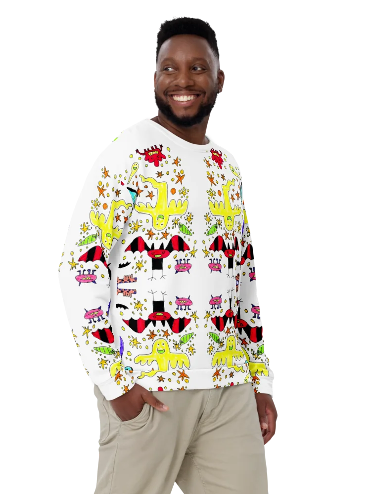 Whimsical Ghost Party All-Over Sweatshirt product image (10)