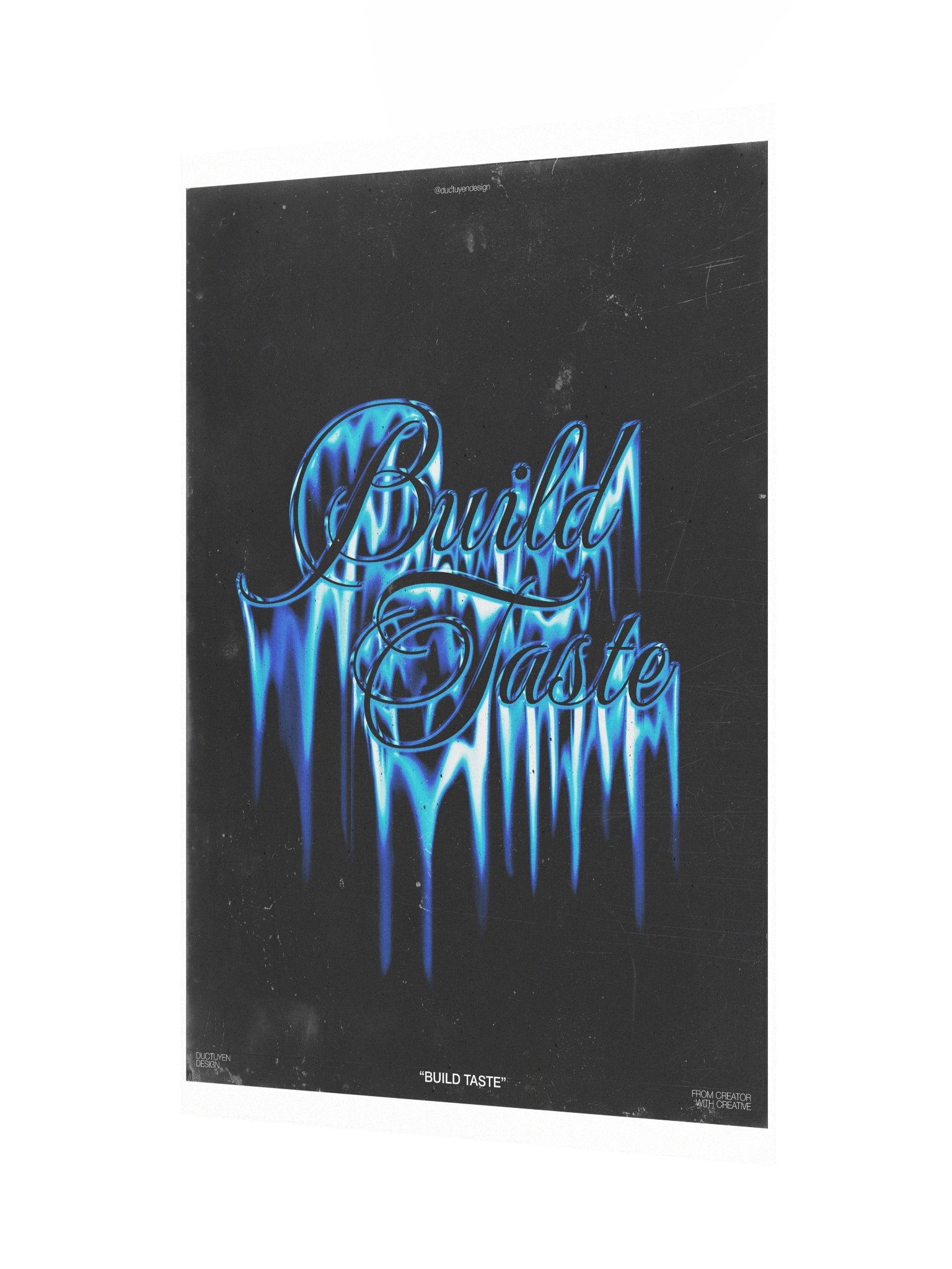 "BUILD TASTE" Typography Print Poster (Unframe) product image (5)